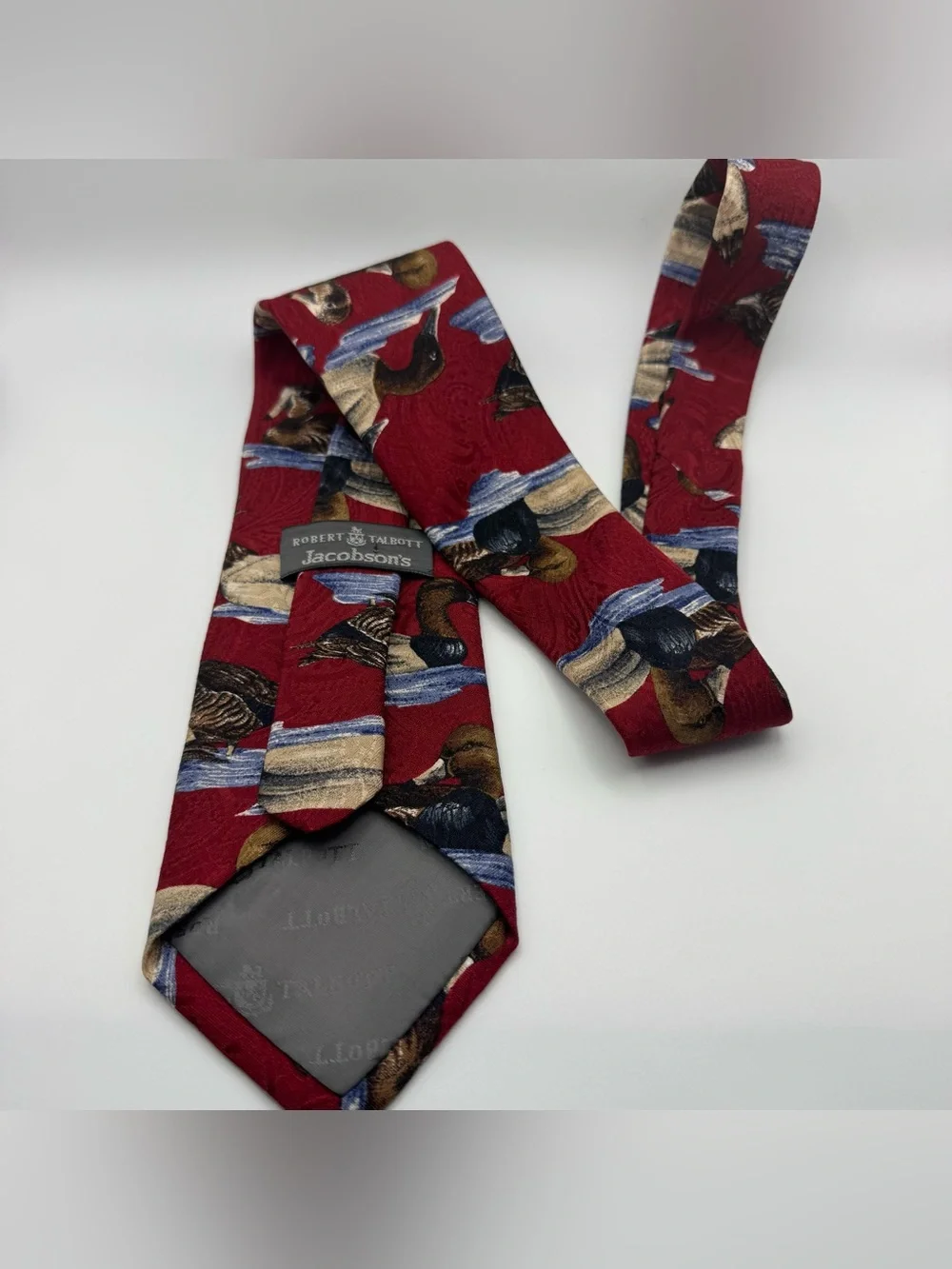 Vintage Robert Talbott Jacobson’s Duck Mallard Silk Necktie Made in USA